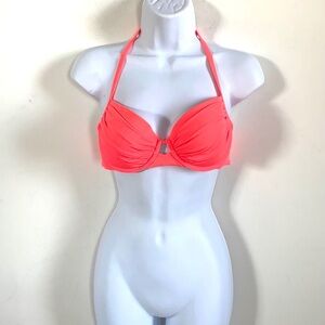 Victoria’s Secret Coral Bikini top ONLY, Size 34C